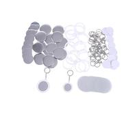 Kit de llavero con botón DIY de 58 mm, abrebotellas con espejo for máquina de hacer botones, insignias, manualidades, prensa, 100 juegos De múltiples fines(100PCS Mirror 58MM)