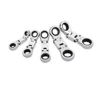 Kit de llaves combinadas de trinquete de 5 piezas con extremos métricos dobles por llave para aplicación de par de cierre hexagonal