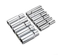 Kit de llaves de vaso métricas de 11 piezas con enchufes extendidos de 50 mm para un compromiso consistente en pernos y tuercas de 4 mm a 14 mm