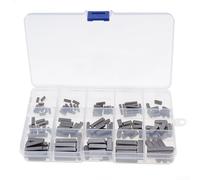 Kit de llaves paralelas de herramientas eléctricas, 175 piezas con llaves de pluma de extremo redondo, material de acero al carbono para transferencia de par de eje de transmisión de cubo y polea