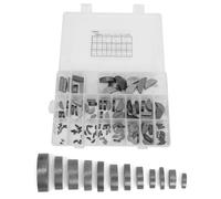 Kit de Llaves Woodruff de 135 Piezas, 21 Tamaños Llave Woodruff Semicircular de Acero Inoxidable Cigüeñal Eje de Engranaje de Media Luna Llave de Volante con Caja de Almacenamiento