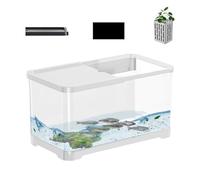 Kit de los Pisos - Aquario pequeño, Acuario Decorativo | Agua Salada Creativa con diseño de Canasta, hábitat acuático versátil para Medusas Guppy Golding Interior Oficina en el hogar Sala de