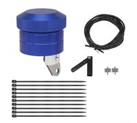 Kit de lubricador de cadena de motocicleta Sistema de lubricación automática de aleación de aluminio para bicicletas de transmisión por cadena Color negro Herramienta de instalación fácil (azul)