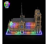 Kit de luces coloridas compatible con Lego 21061 Notre-Dame de Paris (no es modelo), juego de iluminación LED compatible con Lego Notre-Dame de Paris juguete creativo