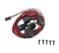 Kit de luces de coche RC 5 LED, luz blanca de plástico DC 5V con pantalla cuadrada para Axial SCX10