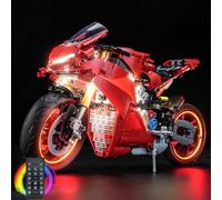 Kit de luces de control remoto compatible con motocicleta Lego 42202 Ducati Panigale V4 S (no modelo), juego de iluminación LED compatible con motocicleta Lego Ducati Panigale V4 S, juguete creativo