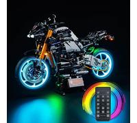 Kit de luces de control remoto compatible con motocicleta Lego Yamaha MT-10 SP (no modelo), juego de iluminación LED para motocicleta 42159 Technic Yamaha MT-10 SP, juguete creativo para adultos