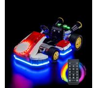 Kit de luces de mando a distancia compatible con Lego 72037 Mario Kart - Mario & Standard Kart (no modelo), juego de iluminación LED compatible con Lego Mario Kart - Mario & Standard Kart juguete