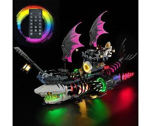 Kit de luces LED compatible con Lego 71469 Dreamzz Nightmare Shark Ship, juego de luces decorativas creativas para Lego (solo juego de luz, no modelo) (LED Light for Lego 71469 RC)