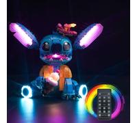 Kit de luces led con mando a distancia para Lego Stitch (no incluye el Lego), iluminación decorativa compatible con Lego 43249 Stitch