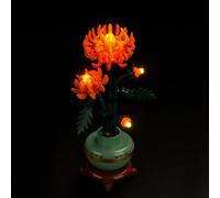 Kit de luces para Lego Crisantemo (no Lego) Kit de iluminación decorativa para Lego 10368 Icons Crisantemo Flower Décor