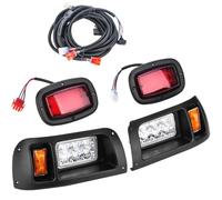 Kit de luces traseras LED para faros delanteros compatibles con carritos de golf Club Car DS de 1993 en adelante, kit de faros delanteros legales de calle compatible con Club Car DS para gas y