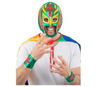 Kit De Lucha Libre Mexicana Para Adultos Con Peluca De Disfraz De Los 90