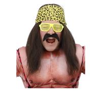 Kit De Lucha Libre Mexicana Para Adultos Con Peluca De Disfraz De Los 90