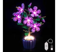 Kit de luz compatible con Lego 10372 Hibiscus Botanical Collection Set (no modelo), interruptor de atenuación táctil, juego de iluminación LED compatible con Lego Hibiscus 10372 juguete creativo