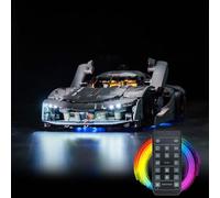 Kit de luz de mando a distancia compatible con Lego 42173 Jesko Absolut Grey Hypercar (no modelo), juego de iluminación LED compatible con Lego Technic Jesko Absolut Grey