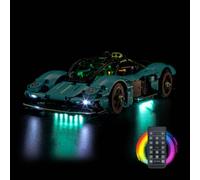 Kit de luz de mando a distancia compatible con Lego Aston Martin Valkyrie 42208 (no modelo), juego de iluminación LED compatible con Lego 42208 Aston Martin Valkyrie juguete creativo