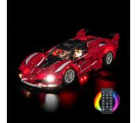 Kit de luz de mando a distancia compatible con Lego Ferrari FXX K 42212 (no modelo), juego de iluminación LED compatible con Lego Ferrari FXX K juguete creativo