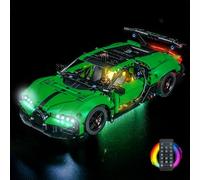 Kit de luz de mando a distancia compatible con Lego Green Bugatti Chiron Pur Sport Hypercar 42241 (no modelo), juego de iluminación LED compatible con bloques de construcción Lego 42241