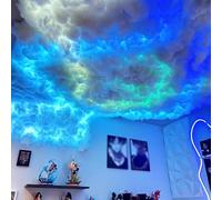 Kit de luz LED 3D Thundercloud, lámpara de Nube de Trueno Creativa DIY, Control de aplicación, Control Remoto, luz Nocturna RGB, luz de atmósfera relámpago, para Dormitorio, Sala de Juegos,10m/32.8ft