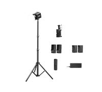 Kit de Luz LED para Cámara COB de 80 W para Exteriores, 2500-6500 K, Regulable para Vídeo, para Estudio Fotográfico, Película, ENCHUFE UE