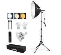 Kit de Luz Softbox 20"x20" - LED 95W Regulable con Temperatura de Color Ajustable 3000K-7500K y Mando, Luz de Estudio Portátil para Fotografía, Video y Streaming en Directo