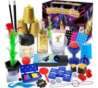 Kit de magia, más de 50 trucos de magia para niños con instrucciones para cada truco, juego mágico para niñas y niños principiantes