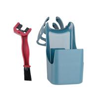 Kit de manchas de aceite para cadena de bicicletas: caja de almacenamiento profesional y limpiador con diseño avanzado de prevención de salpicaduras, sistema completo de gestión de aceite | Accesorio