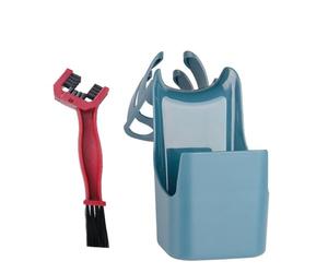Kit de manchas de aceite para cadena de bicicletas: caja de almacenamiento profesional y limpiador con diseño avanzado de prevención de salpicaduras, sistema completo de gestión de aceite | Accesorio