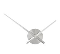Kit de Manecillas de Reloj y Motor Metálico de Alta Precisión para Pared | Plata, Repuesto de Mecanismo con Par Alto, Bricolaje y Decoración Mural del Hogar, Plástico y Metal