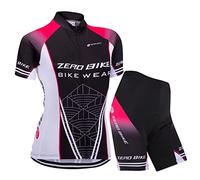 Kit de Manga Corta Jersey de Ciclo Bici del Camino para Mujer, Conjunto Ropa Al Aire Libre Transpiración para La Bicicleta, L, 007