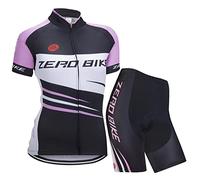 Kit de Manga Corta Jersey de Ciclo Bici del Camino para Mujer, Conjunto Ropa Al Aire Libre Transpiración para La Bicicleta, S, 0027
