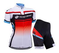 Kit de Manga Corta Jersey de Ciclo Bici del Camino para Mujer, Conjunto Ropa Al Aire Libre Transpiración para La Bicicleta, L, 0020