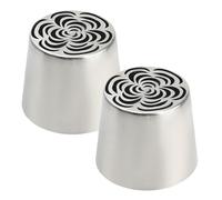 Kit de manga pastelera - acero inoxidable 5,55x4,45x4,4 cm, boquilla para glaseado, Elegancia floral | Longevidad asegurada, consejos para glaseado y suministros para hornear para el cumpl
