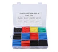 Kit de mangas de tubo termorretráctil para reparación de envoltura de cable con alta relación de expansión y material de goma ignífugo en juego surtido a granel (580 piezas)