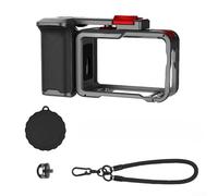 Kit de mango de fotografía de calle de aleación de aluminio para DJI OSMO-ACTION 6 - Jaula compacta y agarre, 4.25 x 2.6 x 2.13 pulgadas, gris