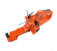 Kit de mango trasero del tanque de combustible con línea de retorno, filtro, tapa y resorte amortiguador compatible con motosierra 445, 450, 445E, 450E, conjunto de acero PVC naranja