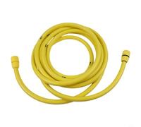 Kit de manguera de entrada de agua, 2 m, 6 m, tubo flexible amarillo para lavado de coches, jardinería, césped, interior y exterior, riego de plantas, material ABS, 5 puntos, fácil instalación (6 m)