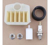 Kit de manguera de filtro de combustible de tuercas de barra de filtro de aire for Husqvarna 340 340E 345 345E 346XP 350 353 motosierra 537024002 w bujía
