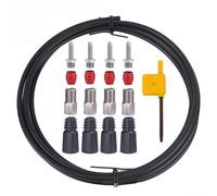 Kit de manguera de freno de disco hidráulico de 2500 mm para bicicletas compatibles con SRAM y MAJIG, juego completo con manguera, oliva, insertos, tuerca de sujeción, tapa de goma y llave