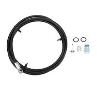 Kit de manguera de freno de klanata, manguera de tubo de aceite de freno de disco hidráulico con tornillos de conexión de inserción, 2 m para la fórmula R1 R1R RR1 DISCO DE ACEITE (Plata)