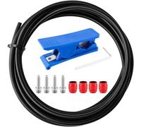 Kit de manguera de freno hidráulico 3M para bicicleta y freno de bicicleta para Avid SRAM, incluye 4 frenos de bicicleta y 4 insertos de conexión y cortador de manguera de freno azul