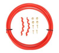 Kit de manguera de freno y conexión, kit de manguera de freno de disco hidráulico resistente al calor para aceite mineral DOT (Roja)