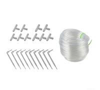 Kit de manguera de jardín blanca para riego de plantas de interior y exterior, tubo de riego flexible de PVC para aspersor de césped y cuidado de flores, suministro de jardín para patio trasero (kit