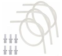 Kit de manguera de leche y conector de pezón para máquinas espresso: 3 mangueras de silicona + 6 adaptadores de pezón para unidades totalmente automáticas Z5 Z6 Z7 Z8