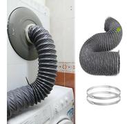 Kit de manguera flexible for ventilación de secadora - Conducto de nailon engrosado de 32 mm con abrazaderas de acero inoxidable - Longitud de 1 a 20 m for cocina y baño(L6.5ft D89mm)