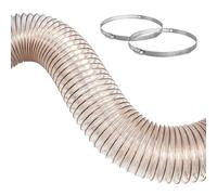 Kit de manguera flexible para ventilación de secadora, 200 mm / 7.87in de diámetro, 6 m / 19.7ft de longitud, incluye abrazaderas, conducto HVAC, manguera de transferencia de admisión