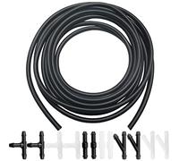 Kit de manguera para limpiaparabrisas - Incluye manguera de líquido de lavado de 4 metros y 12 conectores de manguera, compatible con la mayoría de la instalación de boquillas de limpiaparabrisas de