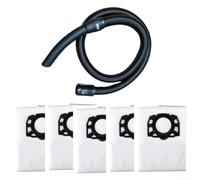 Kit de manguera y bolsas de repuesto para NT20 30 WD1-WD6, tubo de vacío extralargo de 2 metros con doble puño giratorio antidiseño, sacos de filtro de desechos secos