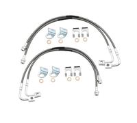 Kit de mangueras de freno delanteras y traseras 89716 con trenzado metálico, reemplazo directo para Jeep Wrangler JK 2007-2018. conector de línea